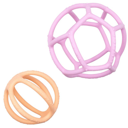 Senzorický set: Míček a kousátko 2v1 – Bubblegum a Peach