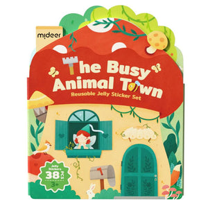 Set mit wiederverwendbaren Gel-Aufklebern – The Busy Animal Town - Tublu.de