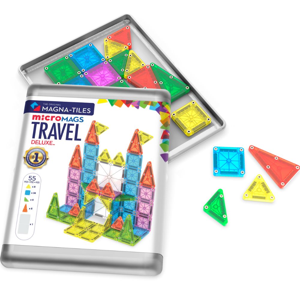 Magnetická stavebnice – microMAGS Travel XL 55 dílků