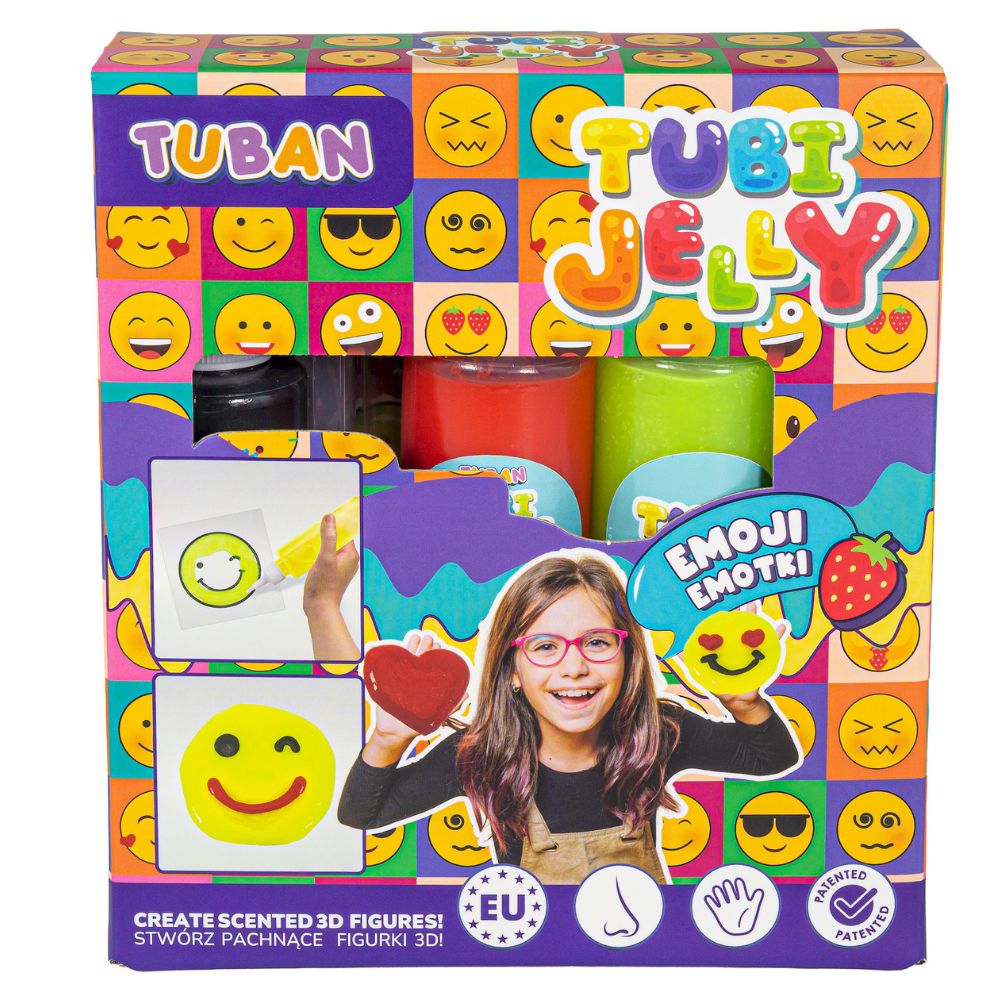 Tubi Jelly sada, 3 barvy – Emotikony