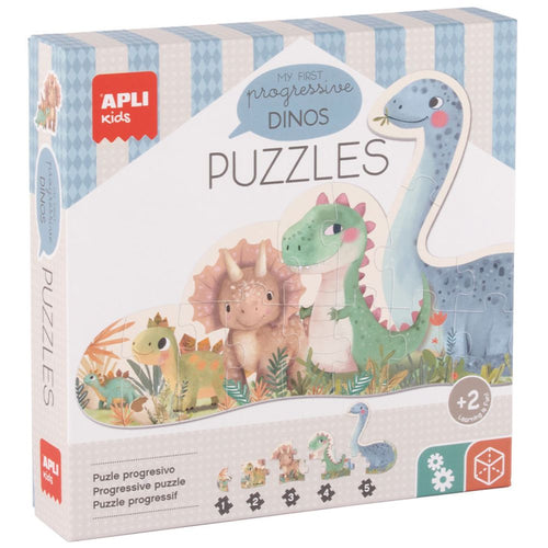 Progresivní puzzle Moje první – Dinosauři 2+