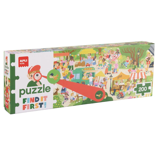 Pozorovací puzzle Najdi to první! – Trh 200 dílků 6+