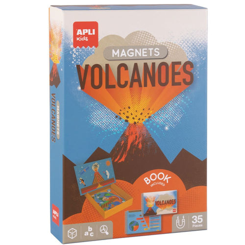 Magnetické vzdělávací puzzle s knihou – Sopka