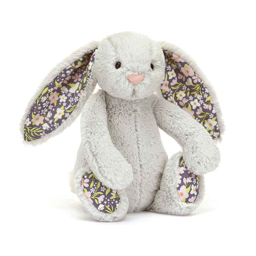 Pluszowy królik z kwiecistymi uszami Bloom Jellycat - srebrny 18 cm
