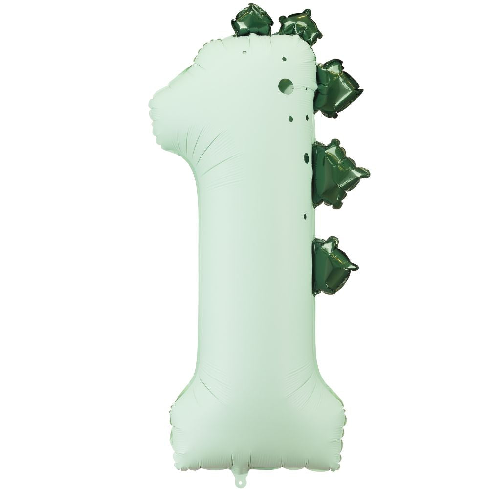 Fóliový balónek 92 cm – Číslo 1 Dinosaurus