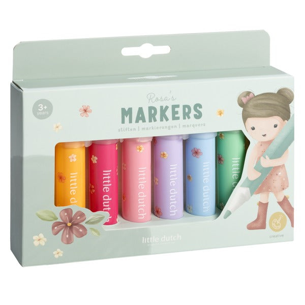 Dicke Filzstifte Rosa & Friends von Little Dutch