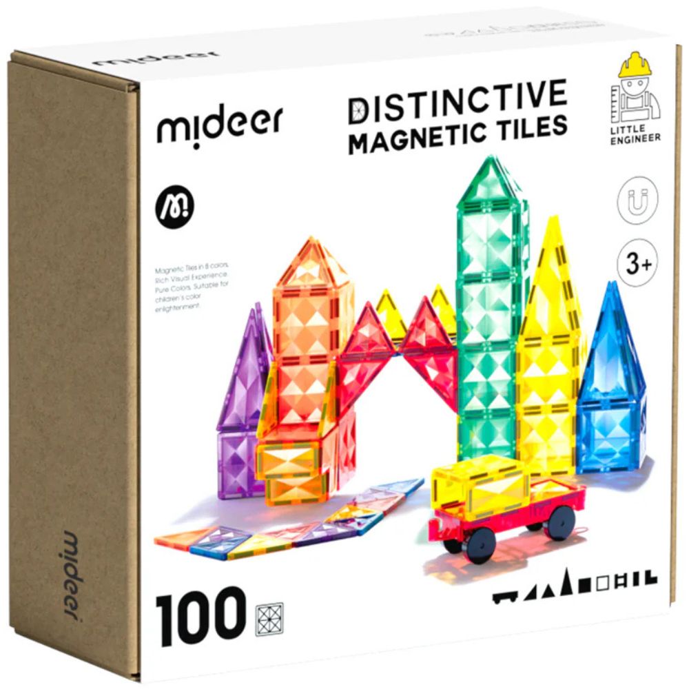 Magnetické kostky – 100dílná sada s auty