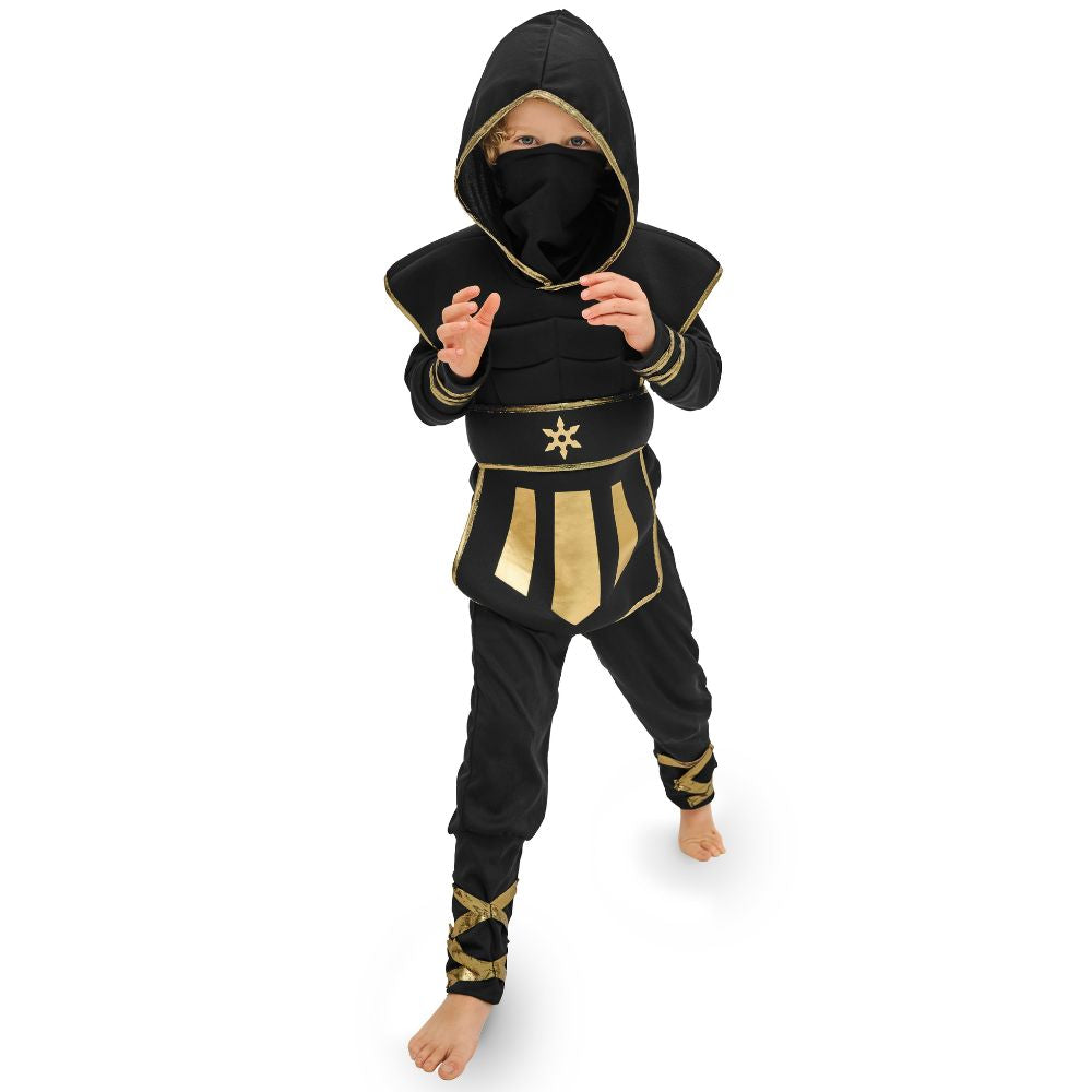 Kostým ninja černý – velikost 96–116 cm (3–6 let)