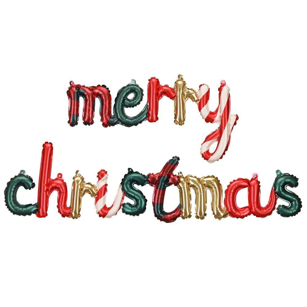 Fóliový balónek – Merry Christmas 143 x 25 cm
