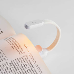 LED lampička na čtení knih s USB připojením – bílá
