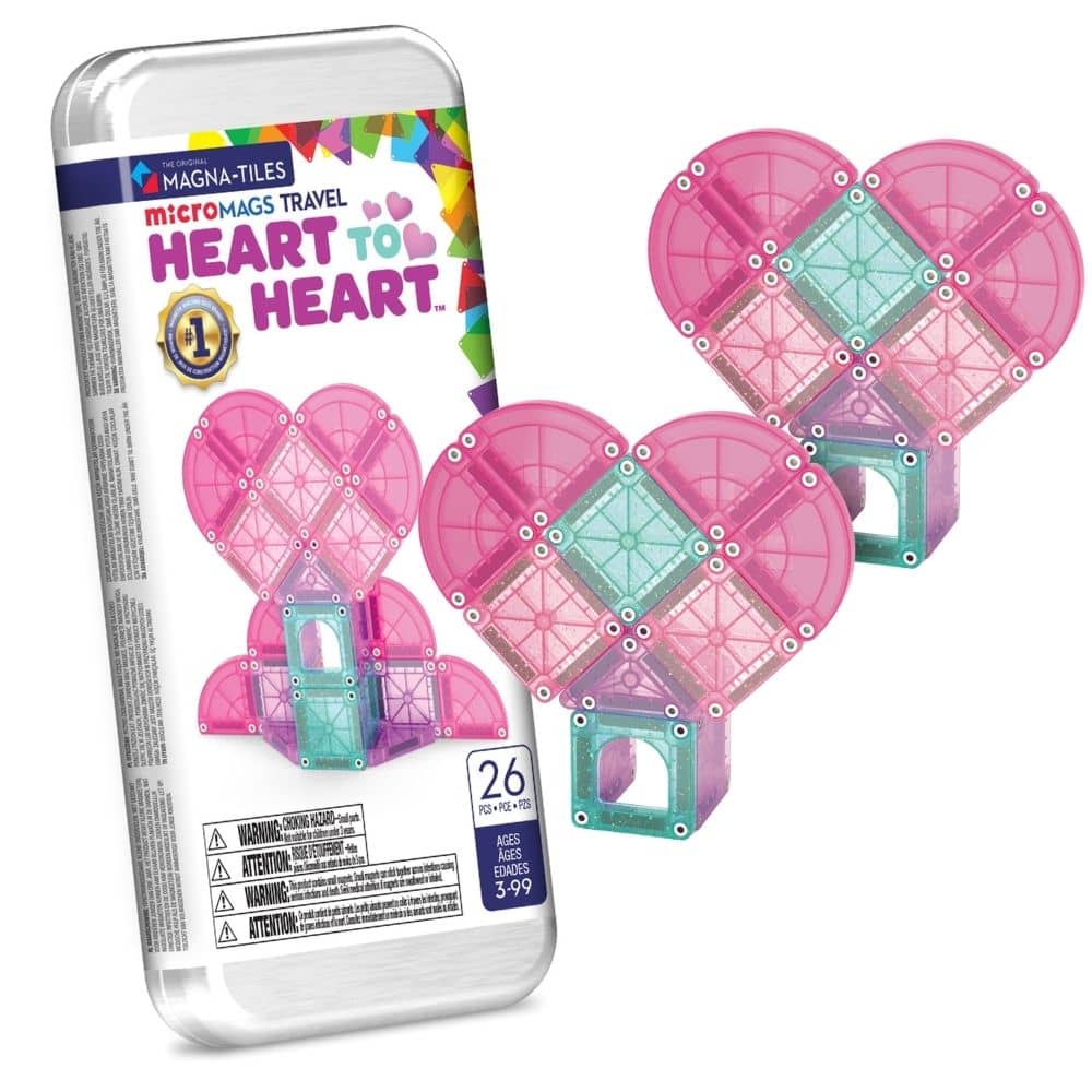Magnetické kostky – microMAGS Heart to Heart Travel 26 dílků
