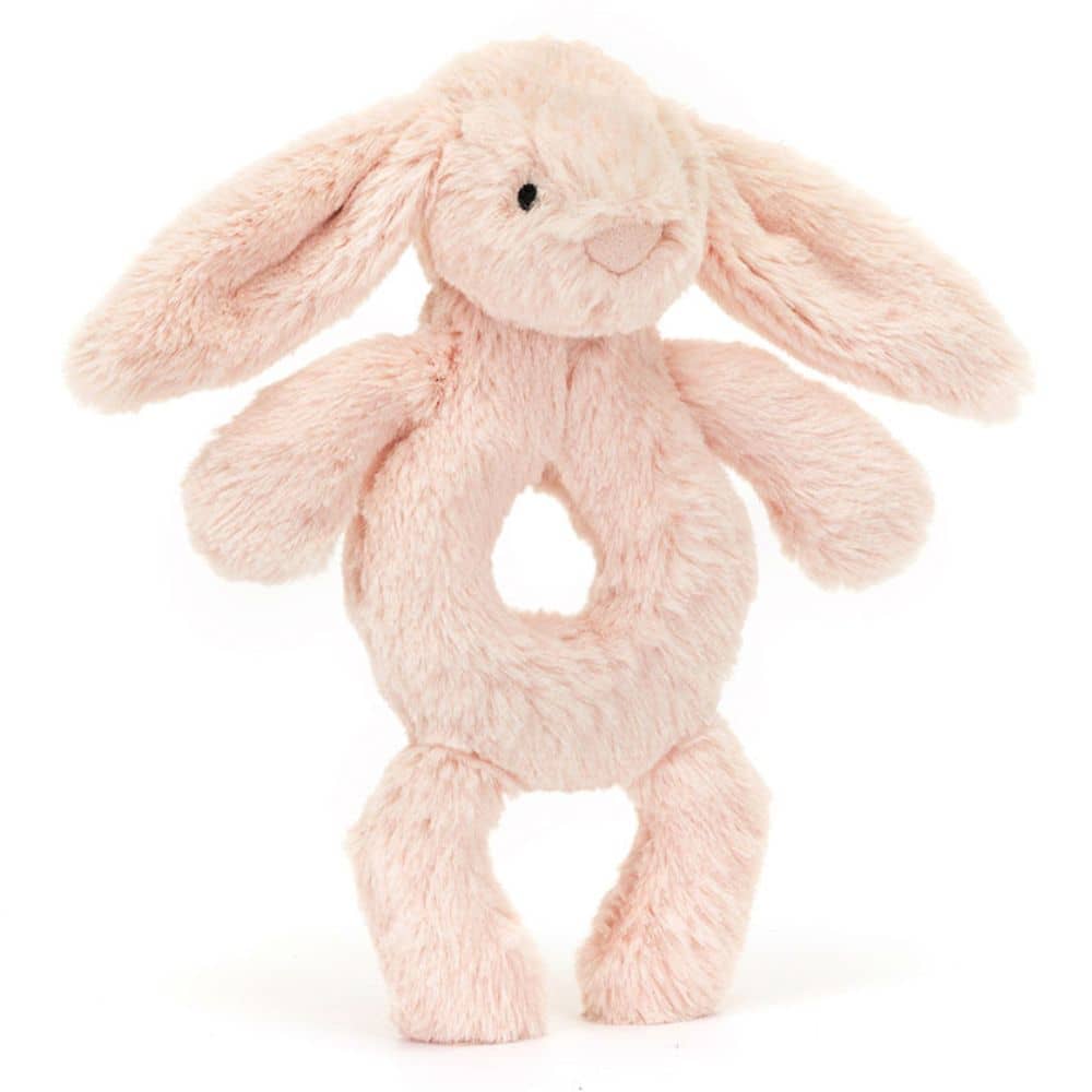 Chrastítko zajíček – Pudrově růžové 18 cm