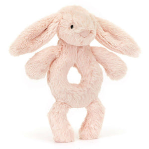 Chrastítko zajíček – Pudrově růžové 18 cm