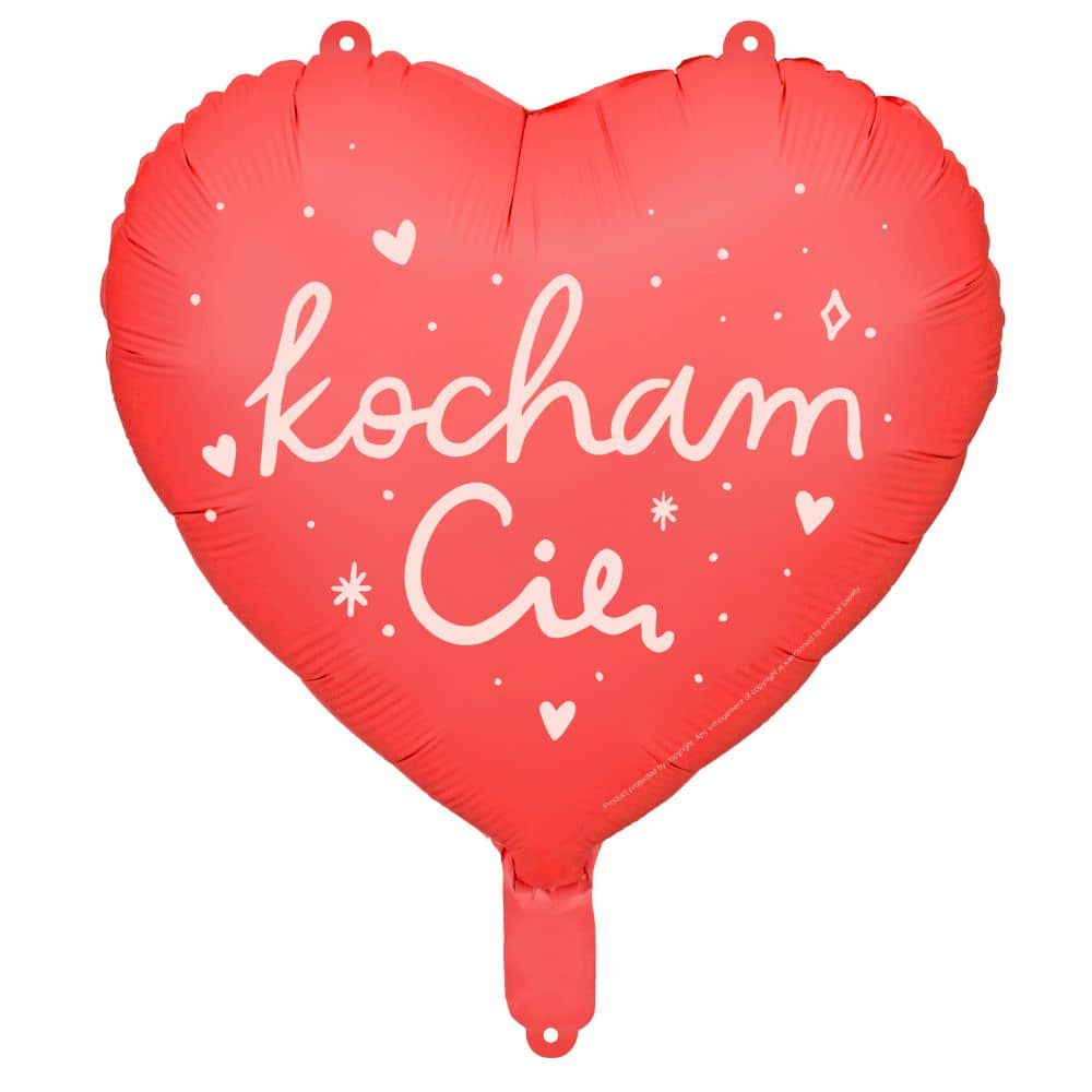 Fóliový balónek – Srdce „Kocham Cię“ 45 cm