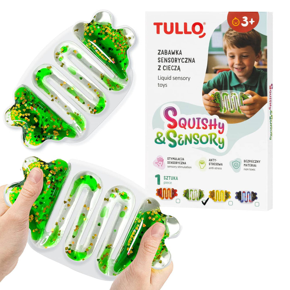 Squishy-míček s tekutinou – zelený