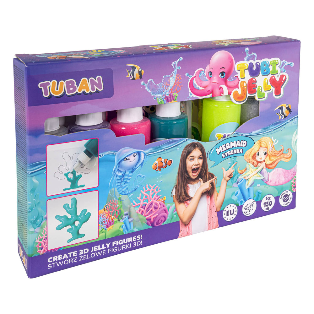 Tubi Jelly sada se 6 barvami – Mořská panna