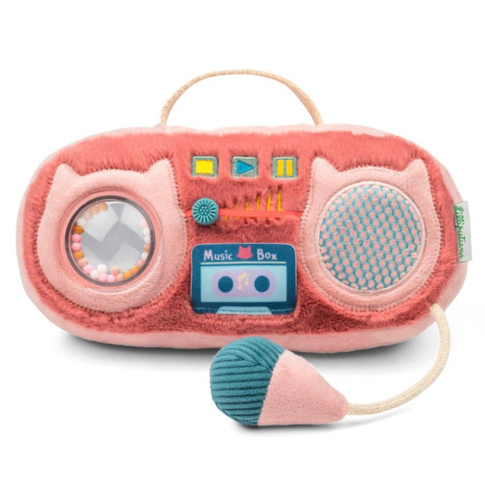 Plyšová hračka se zvuky – rádio kočička Jeanne (od 9 měsíců)