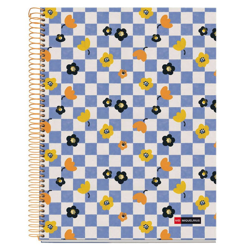 Spirálový zápisník A4 Square It - 120 listů čtverečkovaný (4 barevné segmenty)