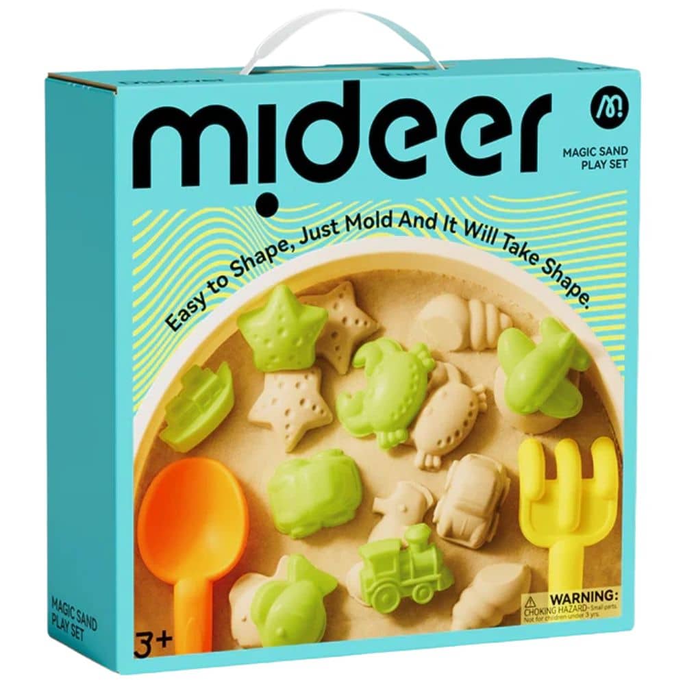Sada kinetického písku s včelím voskem – 1 kg vč. formiček a hrací vaničky