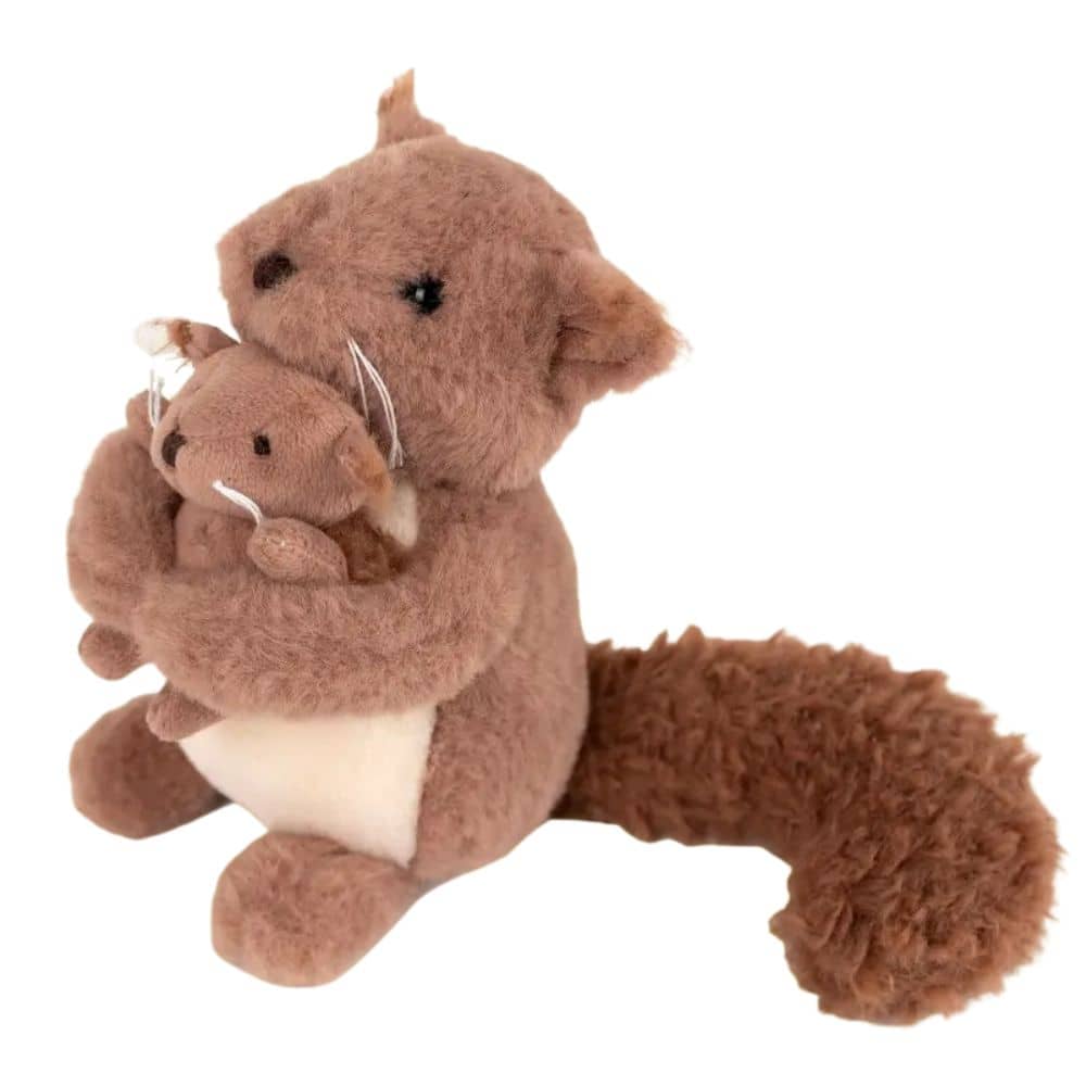 Plyšové veverky s mládětem (15 cm)
