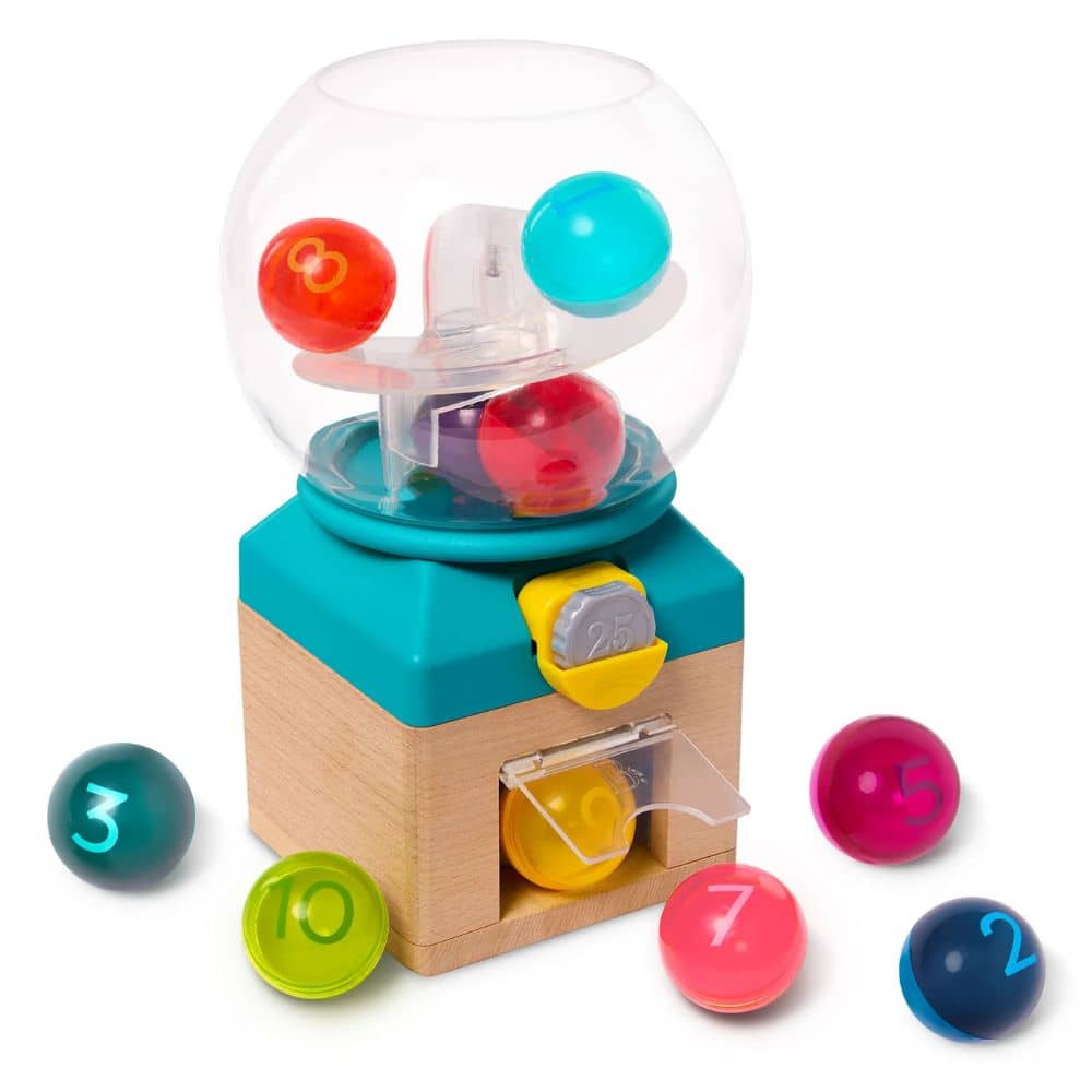 Učící počítací stroj s barevnými kuličkami - Duhové žvýkačky