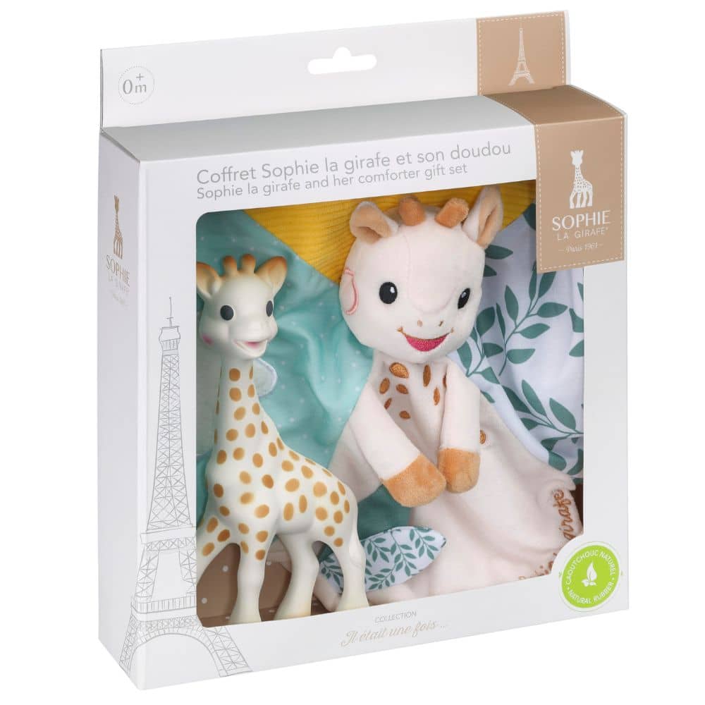 Dárková sada Sophie la girafe s prvním senzorickým plyšákem (18 cm)