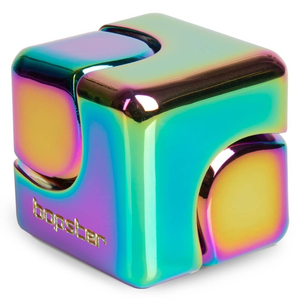 Hračka na procvičení obratnosti – Fidget Cube Spinner – vícebarevná/metalická