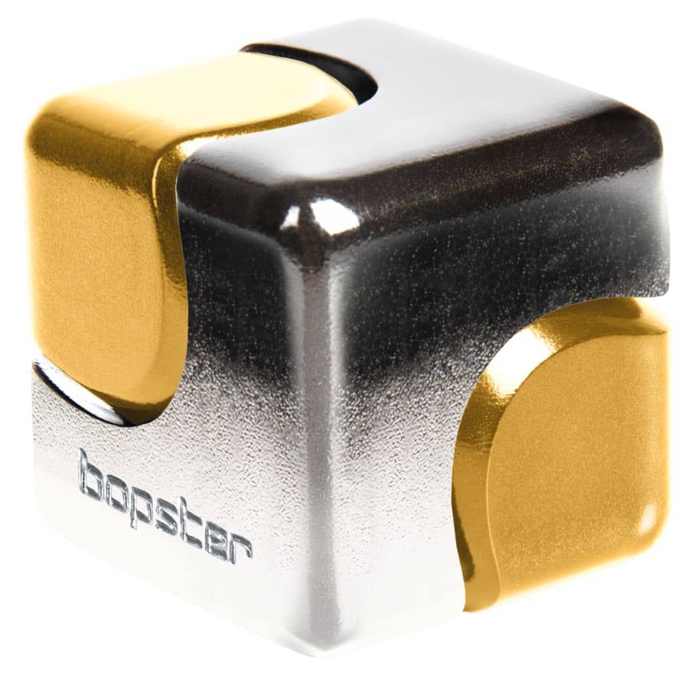 Hračka na procvičení jemné motoriky – Fidget Cube Spinner – stříbrná/zlatá