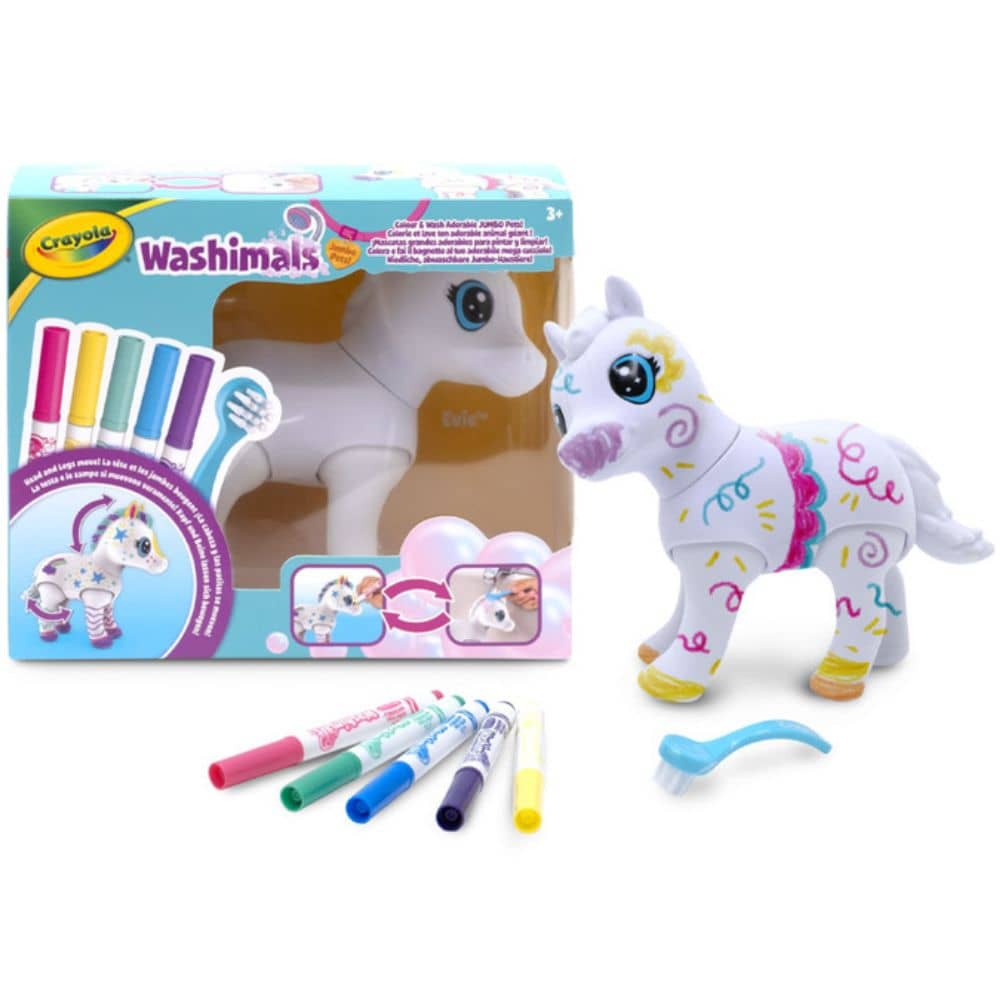 Velké figurky k malování a mytí – Washimals Jumbo, poník Elvis