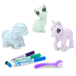 Sada figurek k malování a mytí – Washimals, Pastelová zvířátka (3 figurky)