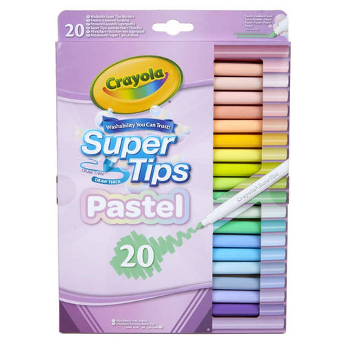 Omyvatelné fixy – Super Tips, pastelové barvy (20 ks)