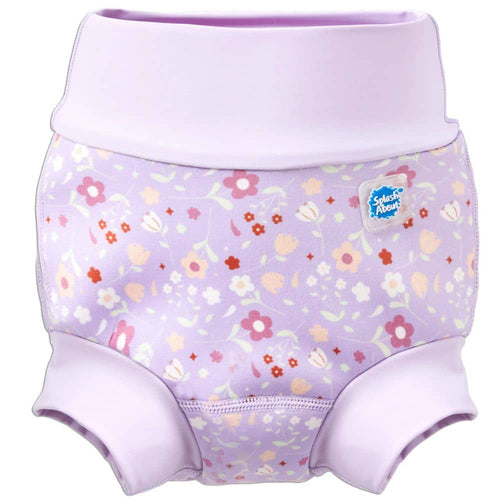 Kojenecké plavky – Happy Nappy Duo, Lilac Spring (XXL, 2-3 roky)