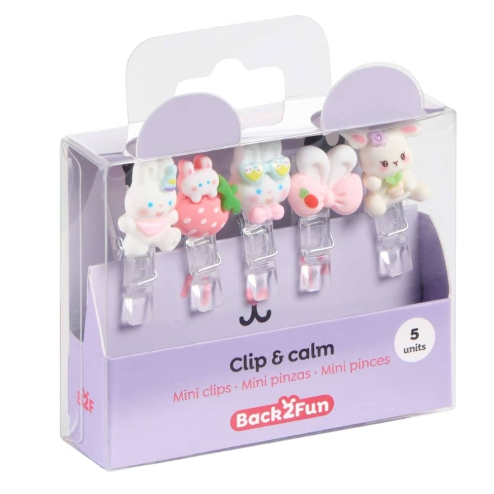 5dílná sada mini sponek – zajíčci