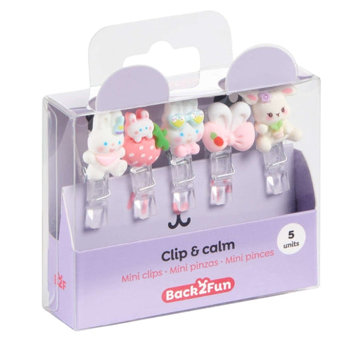 5dílná sada mini sponek – zajíčci