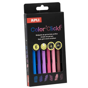 Color Click gelová pera s akrylovým inkoustem – Předjaří, 6 barev