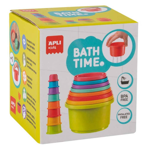 Barevné kelímky do koupele a na písek - Bath Time, 8 kusů