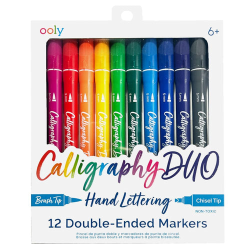 Kalligrafické fixy Calligraphy Duo Ooly, 12 kusů