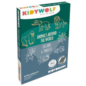 Náplňové karty – Kidydraw Mini – Zvířata světa / Oceán a piráti (60 ks)
