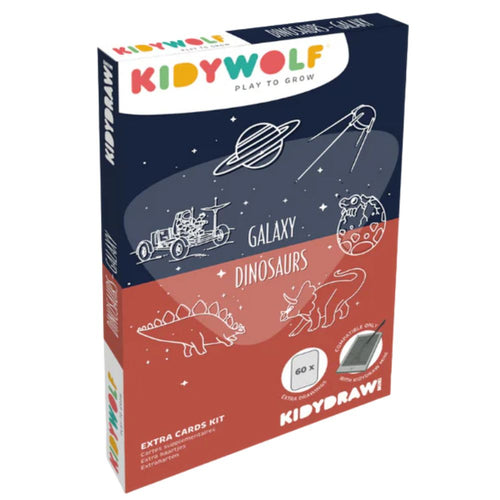 Náplňové karty – Kidydraw Mini – Galaxie / Dinosauři (60 ks)