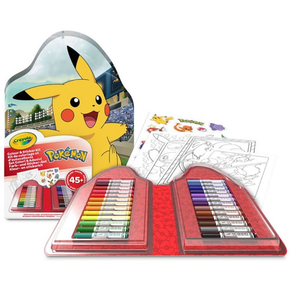 Sada na kreslení s fixy a nálepkami 47 dílů – Pokémon 4+