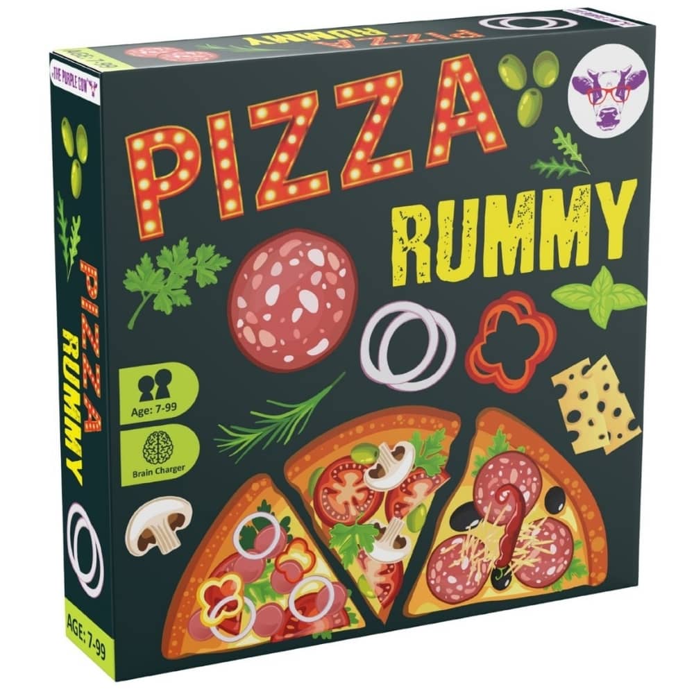 Logická hra - Pizza Rummy (Magnetická karetní hra)