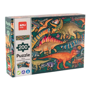 Vzdělávací puzzle – Vyhynulá zvířata Dinosauři (200 dílků)