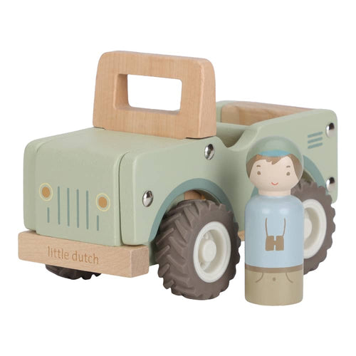 Dřevěné auto zelené - Safari Friends