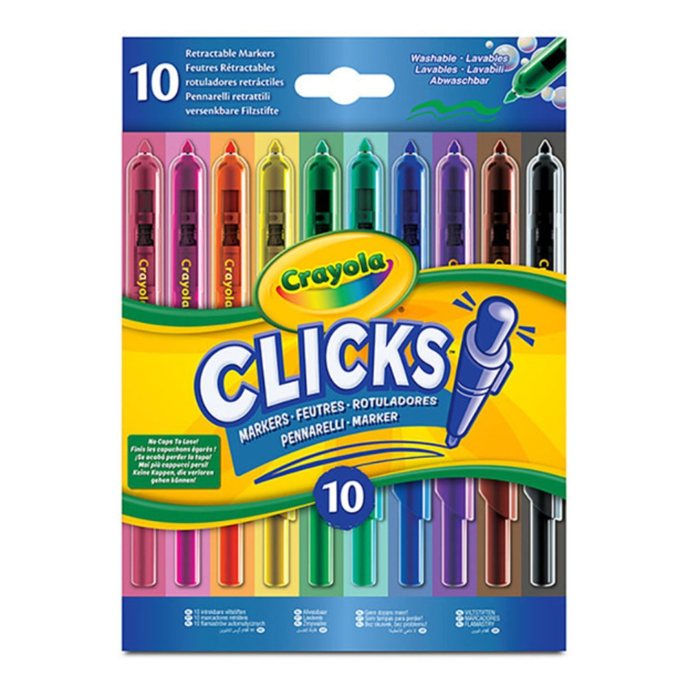Samopísací fixy – omyvatelné, Clicks, 10 ks