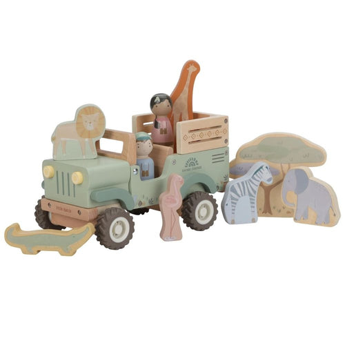 Dřevěné auto se zvířátky - Safari Friends