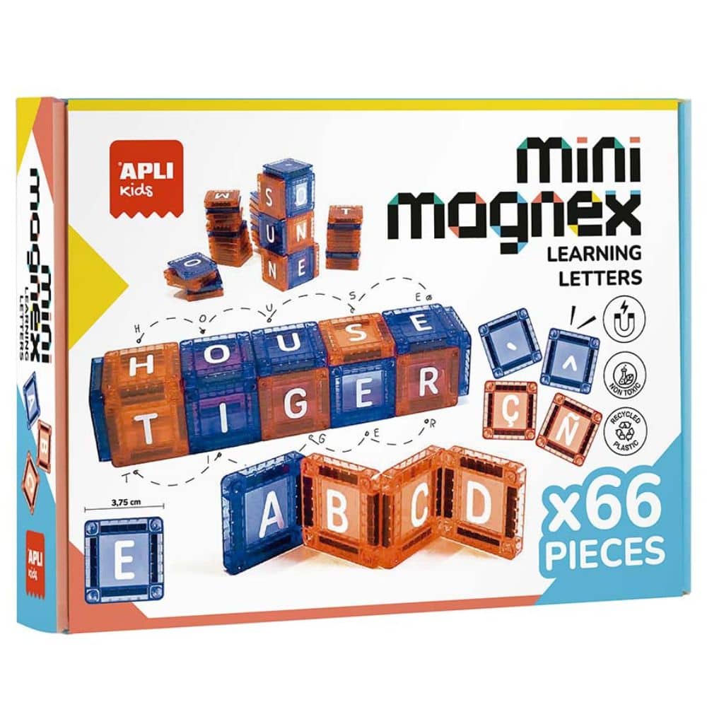 Magnetické stavebnice - Mini Magnex, Písmena (66 dílů)