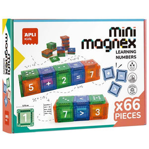 Magnetické stavebnice - Mini Magnex - Čísla, 66 dílů