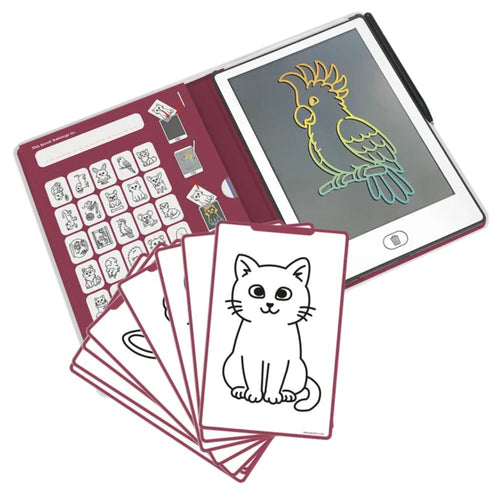 Grafický tablet pro kreslení se šablonami Kidydraw Mini – Domácí zvířata