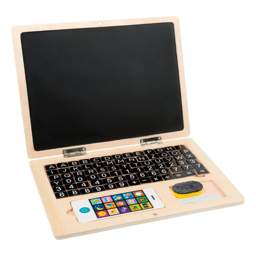 Dřevěný laptop s magnetickou tabulí (78 magnetů)