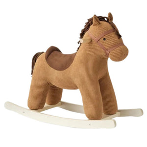 Schaukelpferd Vera AIDEN von Kid's Concept aus braunem Cord